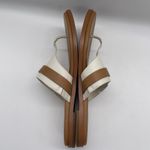 Cole Haan  Womens 7.5 Shoes White‎ & Tan Leather Felicity Grand 360 Thong Sandal Photo 7