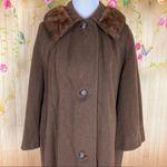 VINTAGE Brown Cashmere and Mink Fur Coat Size undefined Photo 2