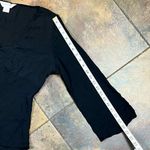 Allison Taylor  Black V-neck 100% Silk Blouse XL Photo 5