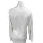 Anthropologie  Women's White Long Sleeve Boat Neck Pullover Tee T-Shirt Top Sz M Photo 1