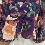 NWT Band Of The Free Floral Purple Floriane Crop Top Blouse Size Medium Boho Photo 2