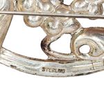 Berry Brooch Vtg 1.5" Sterling Silver Photo 2