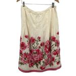 J Jill Womens Side Zip Floral‎ Pleated Linen A Photo 2