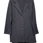 Soft Surroundings  Embroidered Jacket Cardigan Small Gray Military Grunge Goth Photo 0