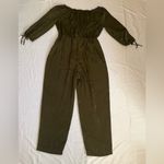 C Est 1946 Olive Green Off the Shoulder Jumpsuit Size XL Photo 2