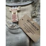 Sundance Blazer Jacket Tweed Fringe Light Blue Zip Cotton Woven Moto Pockets Size 14 Photo 4