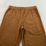 Felina Bronze Clay Linen Blend Wide Leg Cropped Pant M Photo 5