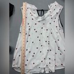 ZARA  Basic Small White‎ Sleeveless Ladybug Tank Too Draped Blouse Tie Back Photo 6
