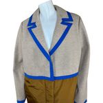 Peace Love World Mixed Media Coat Tumeric Medium Zipper Tweed NWOT Winter Photo 1