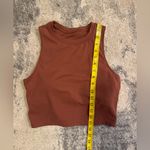 Source Unknown  Terracotta Sleeveless Crop Top Photo 4