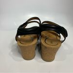 Aetrex  Avril‎ quarter strap wedge sandals black braided leather women’s size 8.5 Photo 4