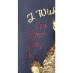 VTG Decorated Originals Teddy Bear Fleece Navy XL Jacket with Embroidery Retro Blue Photo 2