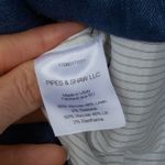 Veronica Beard  Blue Linen Blend Asymmetrical Zip Moto Jacket Womens Size 12 Edgy Photo 6