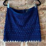 Forever 21 Navy Crochet Mini Skirt Photo 2