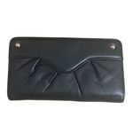 Betsey Johnson  Black Wallet Heart‎ Accent Zip Around Clutch Purse Photo 1