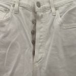 AGOLDE Riley Button Fly Raw Hem White Jeans Photo 2
