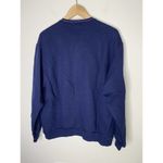 Jerzees Sweatshirt Snowman Applique Women Size Large Navy Blue Embroidered Photo 3