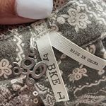 BKE  | Printed Sequin Color Open Back Button Down Blouse Sz L Photo 5