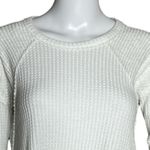 Anthropologie  Eri + Ali Shirt Womens XS White Waffle Knit Top Neutral Minimalist Photo 3