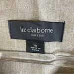 Liz Claiborne Tan 100% Linen Sleeveless Sheath Dress Womens 10 Photo 4