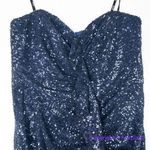 City Chic New!  navy‎ blue sequin strapless maxi dress, size 12 Photo 2
