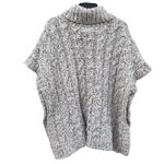 Forever 21 Vintage  Cable Knit Chunky Poncho Cape OS Buttoned Sleeve Boho Y2K Photo 4