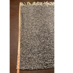 American Eagle Boucle Knit Fringe Wrap Shawl Blanket Scarf Gray Black O/S Photo 5