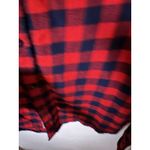 The American Dream Red And Navy Plaid Button Up Slim Fit Women's Shirt Size XL Photo 4