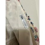 ZARA women's beige floral ruched mini halter dress size XS Photo 3