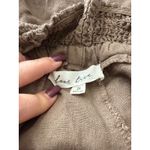 Love Tree Wide Leg Linen Blend Pants Size 2X Brown Smocked Waist Drawstring Photo 2