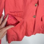 J.Crew  Coral Jacket Sz 8 Schoolboy Blazer Career Crinkled Preppy Pink/Orange Photo 4