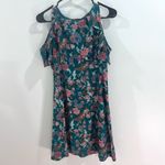 Xhilaration Green and pink paisley floral cold shoulders dress size small Photo 3