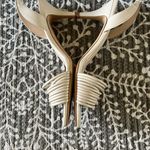 H by Halston Halston Ivory Faux Leather Heeled Sandals NWOB Photo 5