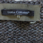 Luisa Cerano Mohair Wool Blend Knit Sweater Short Sleeve Single Button Top Shawl Size 8 Photo 3