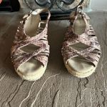 Naturalizer  Wedge Brown Snake Sandals Photo 1