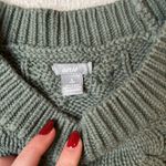 Aerie  Chunky Knit Teal Pullover Sweater Small Photo 2