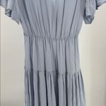 Petal and Pup Barker Light Blue Midi Dress tiered chambray flutter sleeve M flirty Photo 3