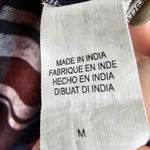 Lucky Brand  Button Up Long Sleeve Shirt Epaulettes Blue Red Womens Size Medium Photo 9