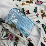 ASOS One Piece Swimsuit Women 8 White Butterfly Print Polyester Cinch Sides NWOT Photo 9