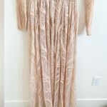 House Of CB  Peach pink Lucya long sleeve sequin limited edition gown S Photo 8