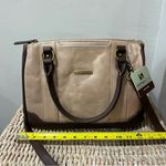 NEW Stone & Co. Megan Satchel Tan/Brown Leather Crossbody Purse 2 Toned 12x4.5x9 Tan Photo 6