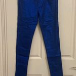 Tinseltown Sapphire Ink Blue Metallic Skinny Jeans Photo 2