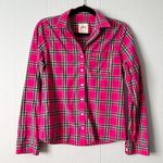 Hollister Shirt Womens M Y2K Cotton Stretch Plaid Western Rodeo Cowgirl Festival Photo 0