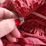 Moss Copenhagen Women's XS MSCHLynella Cenilla SL Dress Red Midi Ruffle Photo 7