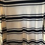 Talbots  Sweater Black White Striped Long Sleeve Cotton
Sweater Sz M Photo 4