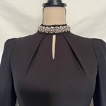 DABUWAWA Peplum Mockneck Blouse Womens Top Small Pearl Bling Collar Fairy Grunge Black Photo 1