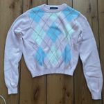 Brandy Melville  Argyle Pink Sweater Photo 0