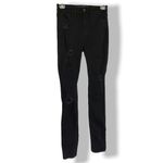 Hollister Womens Black Jeans Sz 0 Long High Rise Super Skinny Distressed Ripped Photo 2