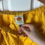 Farm Rio Linen Blend Yellow Off The Shoulder Cut Out Short Sleeve Midi Dress XS Photo 10