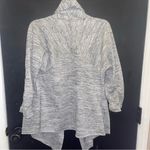Athleta Gray Open Drape Front Cardigan quarter Sleeve Women Size medium Photo 4